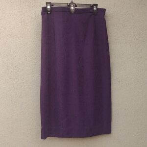 Danny & Nicole Purple Jacquard Midi Pencil Skirt 12